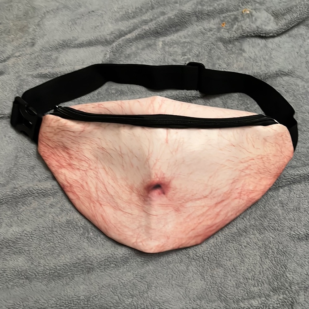 NWOT DadBod Fanny pack, black & cream color